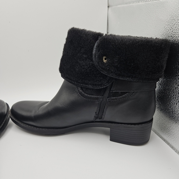 Naturalizer Metro water resistant foldover moto boot black faux leather size 10 - Picture 5 of 11